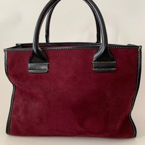 Burgundy Suede Red Wine Tote